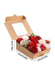 Red Artificial Flowers Peony Rose Fake Flowers Wedding Bouquets