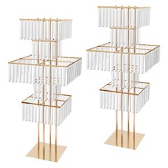 2PCS Flower Display Stand, 5 Tier Flower Vase Stand, Modern Wedding Flower Stand