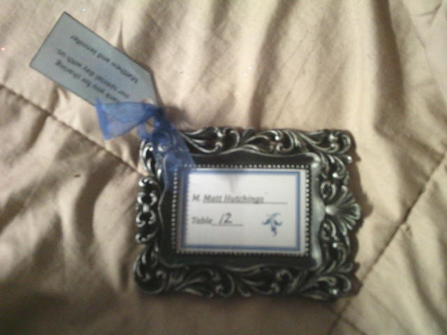 Elegant Design Wedding Table Stands 5X3 Inches with Blue Bows