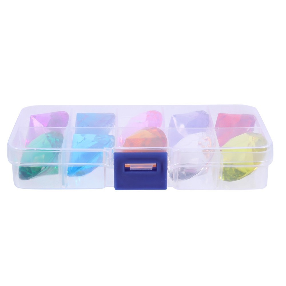 10Pcs Kids Acrylic Gems Toy Reusable Plastic DIY Accessories for Jewelry Making
