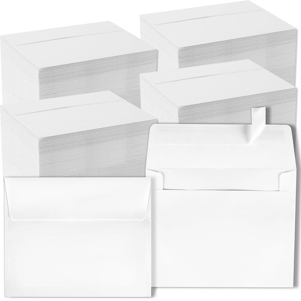 1000 Pcs A2 Envelopes 4.375×5.75 Inches Self Adhesive A2, White