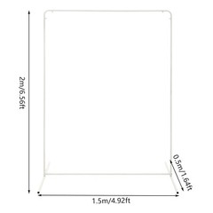 1.5*2m Wedding Backdrop Stand White, Pink Frame for Ceremony Decorations
