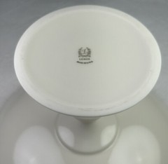 Lenox Cream Compote 24K Gold Beaded Trim 6” Pedestal Cookie Server 8.5” diam