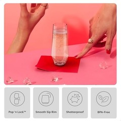 POP Gold Rim 9oz Diamond Flute SET OF 48, Premium Quality, Set of 48