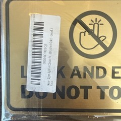 2 Pack Classic Framed Look and Enjoy Do Not Touch Sign Brushed Gold 4″ x 6″