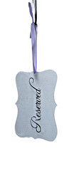 Wedding Reserved Signs for Chairs Clear Acrylic Tag Hanging Curvy Design Script