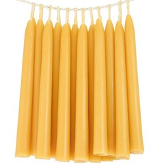 24 Pack Beeswax Taper Candles in Bulk 8 inch Tall – 8 inch-24 Pack, Yellow