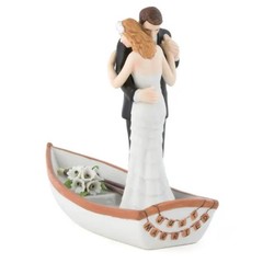 Weddingstar Porcelain Cake Topper Bride And Groom Couple Figurine – «Row Away»