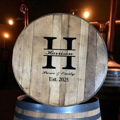 Bourbon Barrel Head, Wedding Guest Book, Custom Rustic Wedding Sign