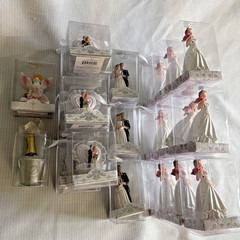 Mega Favors Keepsake Wedding Cake Cupcake Toppers Poly Resin – Lot of 20 – NIB