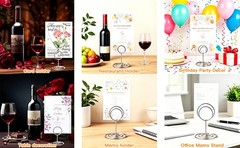 26PCS Mini Table Number Holders,Place Card Holder – Photo Holders for Tables,