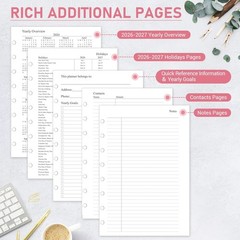 2026-2027 Monthly Planner Refill, Jul. 2026 – Dec. 2027, A5 Medium Size Plann…