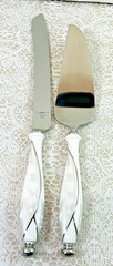 Lenox “Bellina” Wedding Cake Knife And Server Set Stainless Steel Blade w/Boxes