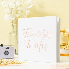 Bridal Shower Guest Book from Miss to Mrs Picture Book Polaroid Blank Pages f…