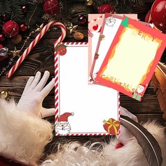 100 Sheets Christmas Stationary Paper 8.5×11 inch White and Red