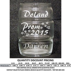 Personalized 16oz Prom Pint Glass Custom Engraved Beer Bar Glass Formal Dance