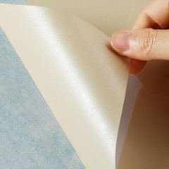 50 Pieces Shiny Envelopes with Gold Stickers for Wedding A7, 5×7, Cream Color