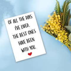 Romantic Anniversary Card for Him Her, Cute Valentines Day Anniversary Card& …