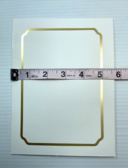 Gold Foil Program Wedding Invitation Card W Picture Photo Corner Cutout Top Fold