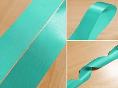 Aqua 10mm 16mm 25mm 40mm Satin Ribbon For Scrapbooking Wedding Wrap Decorations