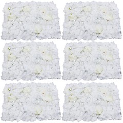 6pcs Artificial Rose Hydrangea Flower Wall Panels Wedding Party Decor 60 x 40cm