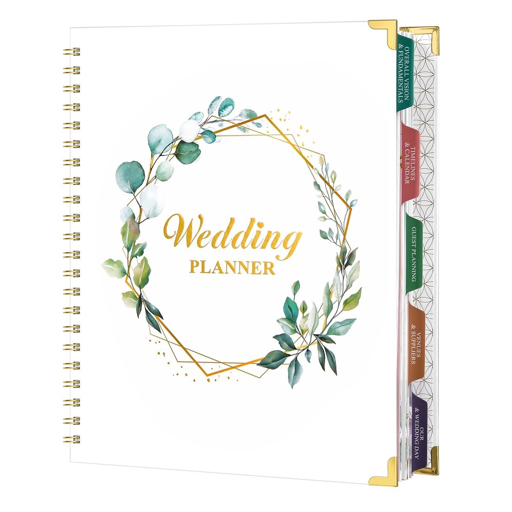 Wedding Planner – Book and 12″ x 9″ x 0.6″ inches, White