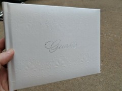 Wedding Guest Book, Birthday, Christening, Party – Guestbook White & Silver