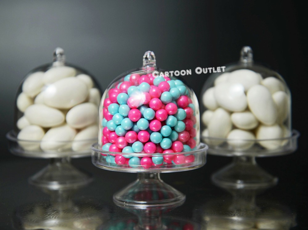 12 PCS PLASTIC FILLABLE CANDY CONTAINERS PARTY FAVORS QUINCEAñERA RECUERDOS BODA