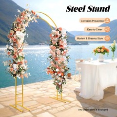 Metal Arch Backdrop Stand Gold Arch Wedding Decoration Rack Indoor/Outdoor Stand