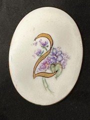 Porcelain Handcrafted Floral Table Markers – Wedding/Party – Set of Four (4)
