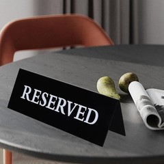 Reserved Table Signs Set 6 Pieces Acrylic Wedding Guest Seating Decor Event New