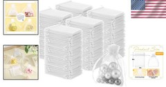 1000 White Organza Gift Bags 4×6 Inches – Drawstring Pouches
