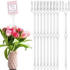 240 Pcs Floral Picks Card Holders – Plastic Flower Sticks for Bouquet, Wedding &