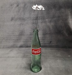 Handmade Paper Flower on stem (Gray Pattern No.1) for Wedding, St. Valentine’s