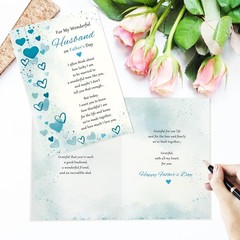 Heartfelt Fathers Day Card for Husband, Double Sided Fathers Day Card Gift fr…