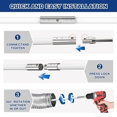 32 Feet Dryer Vent Cleaner Kit, Enhanced Flexible Quick Snap Brush with 32FEET