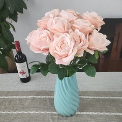 ATFL Blush Flowers,12 Pcs Blush Pink Roses,Light Pink Artificial,Flower Diame…