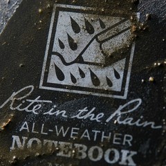 Rite In The Rain Weatherproof Top-Spiral Notebook, 4″ x 6″, Black Cover, Univ…