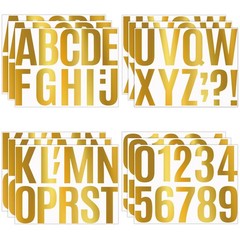 200 PCS Gold Letter Stickers 4 Inch Large Size, Metallic Alphabet Stickers, B…