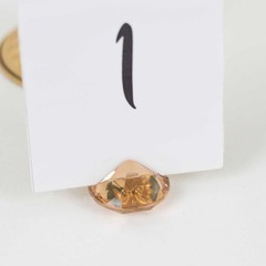 Amber 10 Plastic 1.75″ Crystal Place Card Holders Table Number Stands Events
