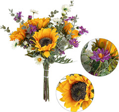 Artificial Sunflower Bouquet for Bridal Centerpieces Wedding Party Table Decor