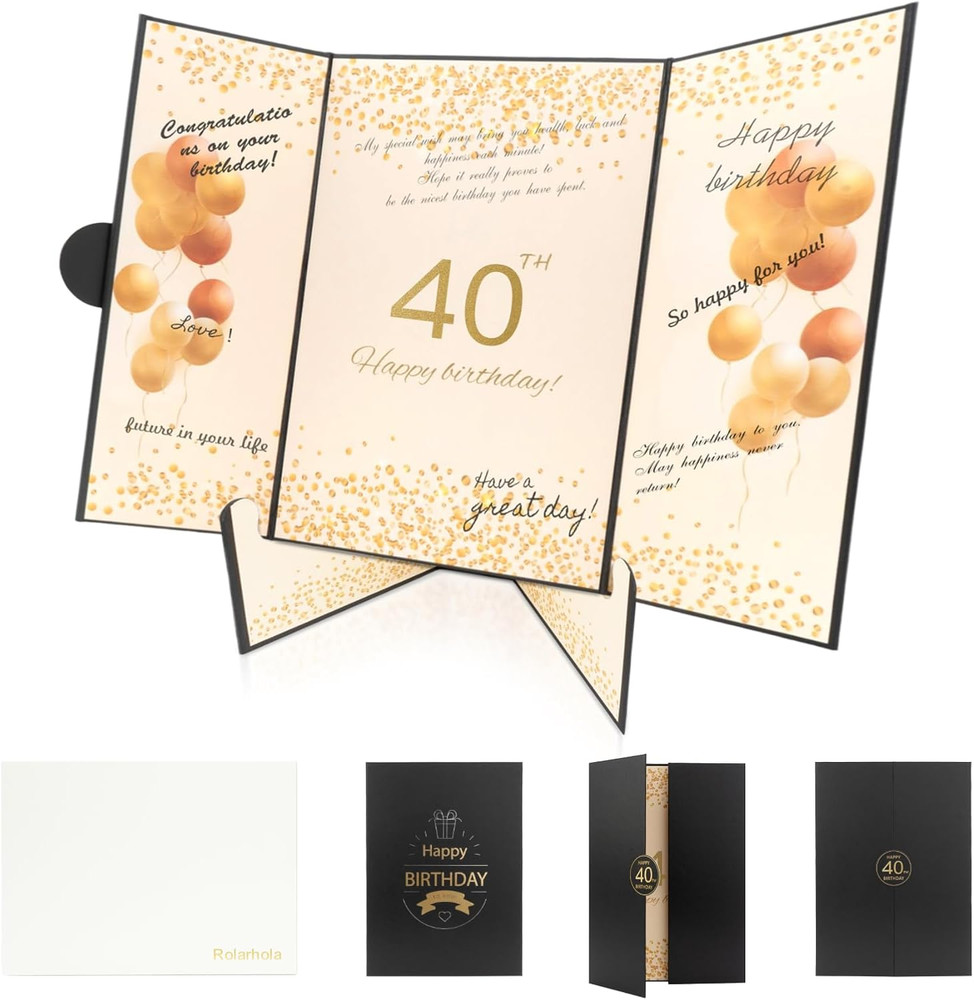 40Th Birthday Guest Book and Party Decorations Set, 12X18 Inch Sign-In Signature