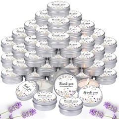 Mtlee 50 Pcs Wildflower Wedding Candles Gift Favors For Guests 1 Oz Lavender