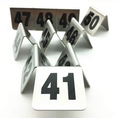 10 PCS Metal Tent Style Stackable Table Numbers Place Cards Black 4150 Event