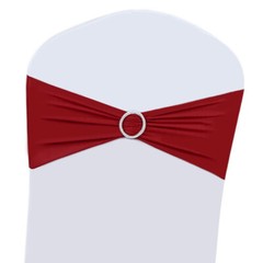 25/50/100PCS Spandex Stretch Chair Cover Sashes Bows Wedding Party Decoration