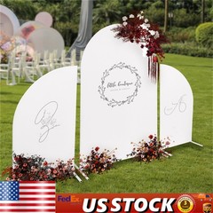Set Of 2 Sturdy Metal Wedding Arch Stands, Elegant Backdrop Decor