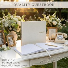Unique Bridal Shower & Wedding Guest Book – Elegant Design for Lasting Memories