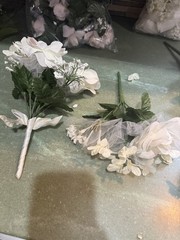 30pc White Wedding Artificial Flowers Arrangements Bouquet