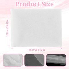White Organza Fabric, 2 Yards Long 59″ Wide Sheer Silk Tulle Fabric Organzas Bri
