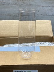 Tossware POP – Clear Plastic Diamond Flute Set of 12